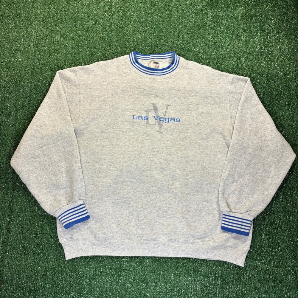 Vintage 90s Las Vegas Embroidered Crewneck Sweater